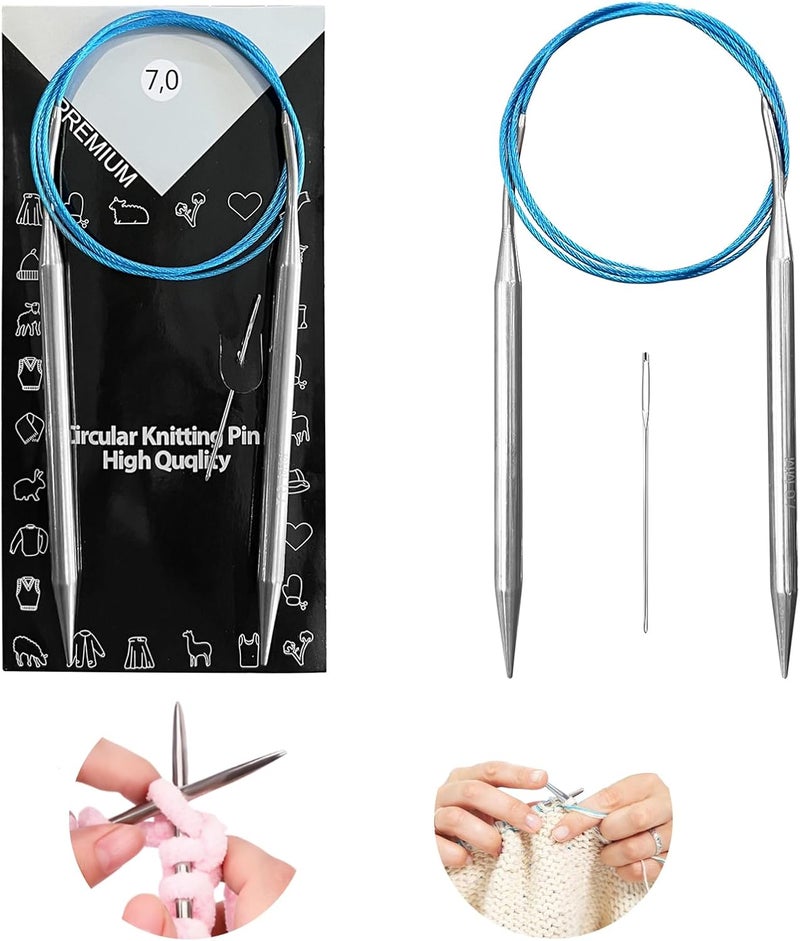 Soosui 7.0 mm Circular Knitting Needles US10.75 |40 inches/100 cm | Suitable for Beginners to Knit Sweaters, Scarves, Blankets and Other Projects! - Image 1